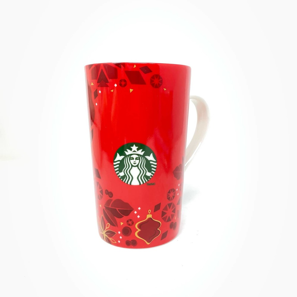 Starbucks 2013 Red 16 Ounce Holiday Christmas Mug Coffee Cup